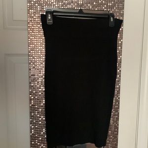 High waisted pencil knit skirt